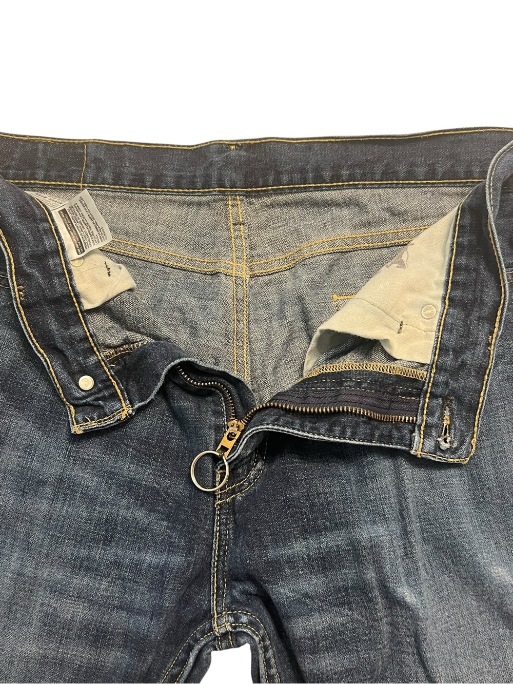 Men's Levi's Blue 513 Straight Jeans Waist 34x32 - Picture 3 of 7